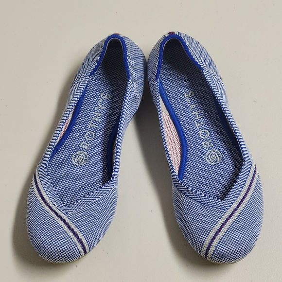 Rothy's The Flat Retired Mirror Reflective Stripe Round Toe Flats - Picture 4 of 15